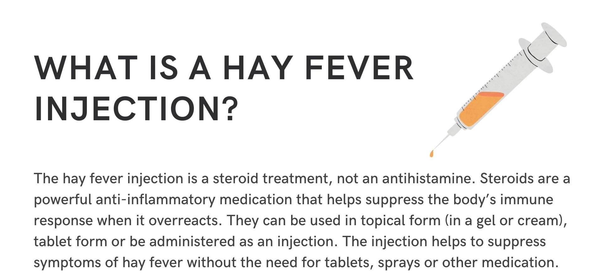 Hay Fever injection