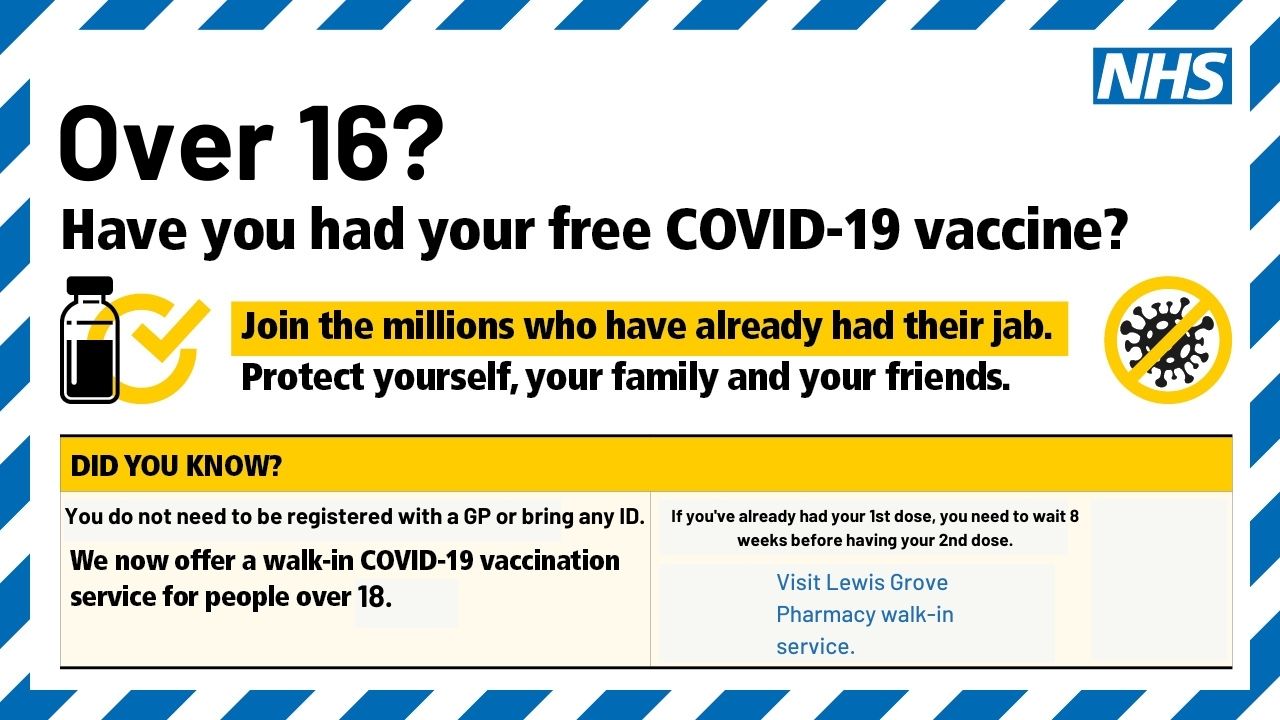 Covid-19 Vaccination Service For Over 16